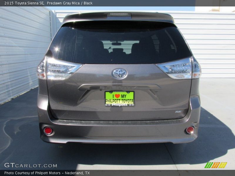 Predawn Gray Mica / Black 2015 Toyota Sienna SE