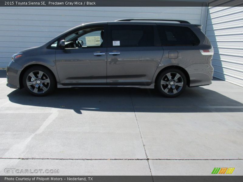 Predawn Gray Mica / Black 2015 Toyota Sienna SE