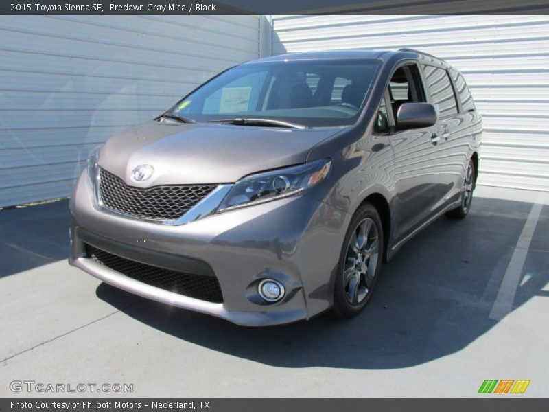 Predawn Gray Mica / Black 2015 Toyota Sienna SE