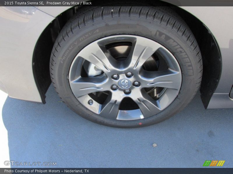 Predawn Gray Mica / Black 2015 Toyota Sienna SE
