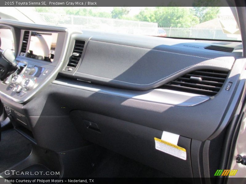 Predawn Gray Mica / Black 2015 Toyota Sienna SE