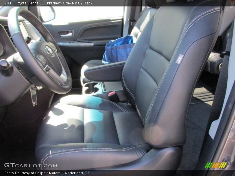 Predawn Gray Mica / Black 2015 Toyota Sienna SE