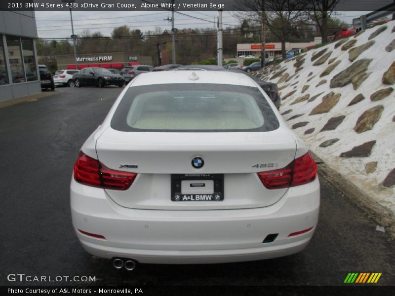 Alpine White / Venetian Beige 2015 BMW 4 Series 428i xDrive Gran Coupe