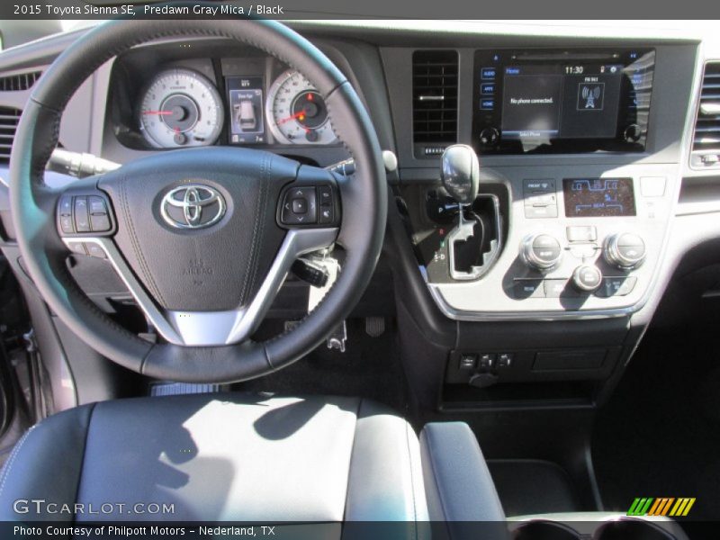 Predawn Gray Mica / Black 2015 Toyota Sienna SE