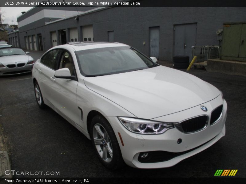 Alpine White / Venetian Beige 2015 BMW 4 Series 428i xDrive Gran Coupe