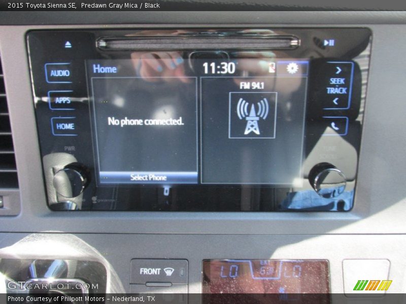 Predawn Gray Mica / Black 2015 Toyota Sienna SE