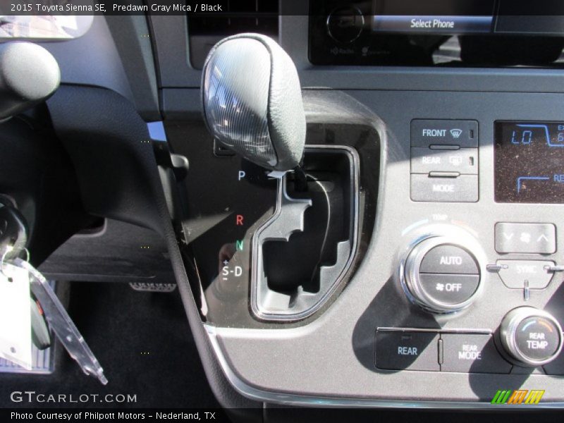Predawn Gray Mica / Black 2015 Toyota Sienna SE