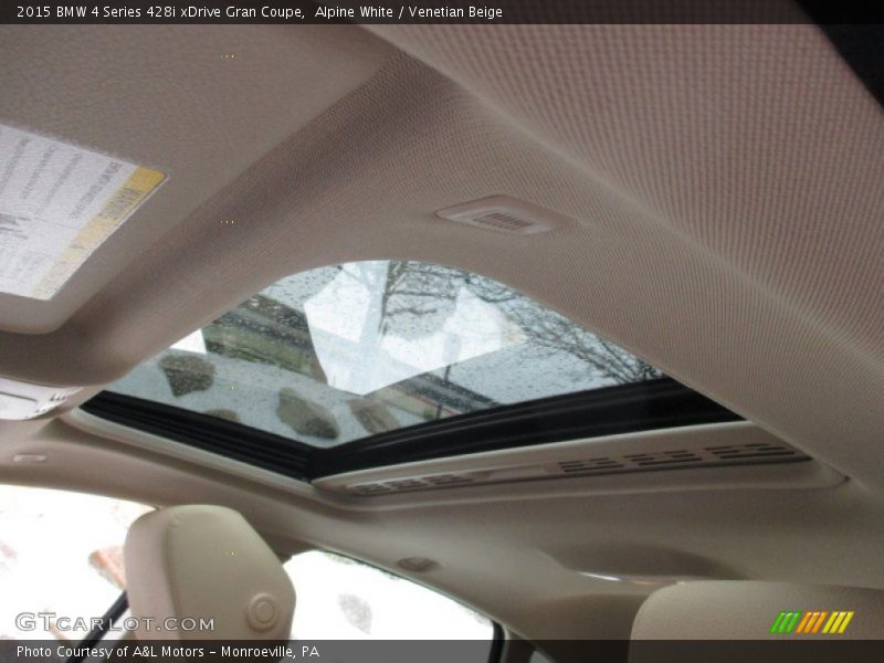 Alpine White / Venetian Beige 2015 BMW 4 Series 428i xDrive Gran Coupe