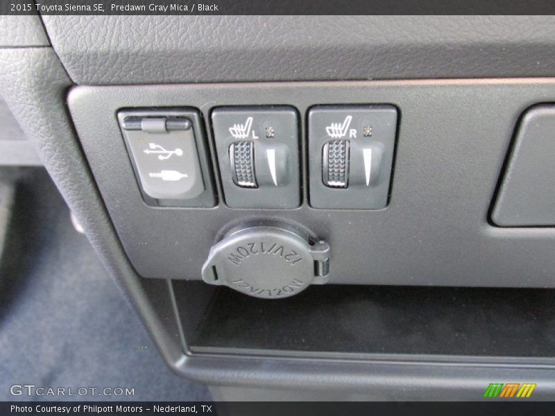 Predawn Gray Mica / Black 2015 Toyota Sienna SE
