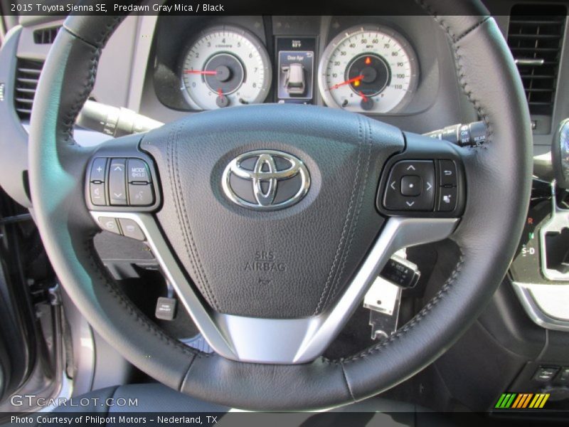 Predawn Gray Mica / Black 2015 Toyota Sienna SE