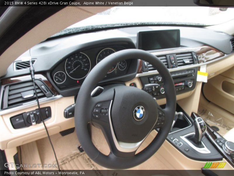 Alpine White / Venetian Beige 2015 BMW 4 Series 428i xDrive Gran Coupe