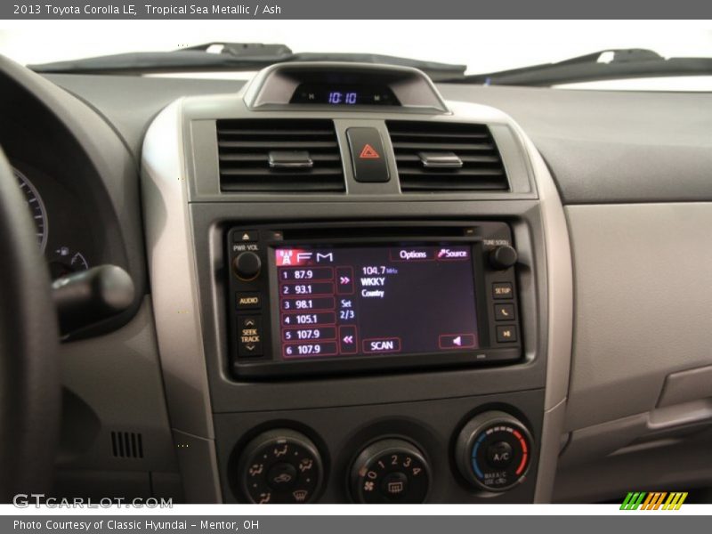 Tropical Sea Metallic / Ash 2013 Toyota Corolla LE