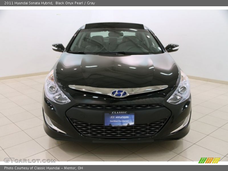 Black Onyx Pearl / Gray 2011 Hyundai Sonata Hybrid