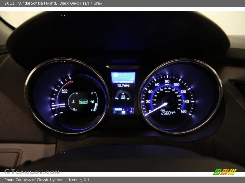 Black Onyx Pearl / Gray 2011 Hyundai Sonata Hybrid