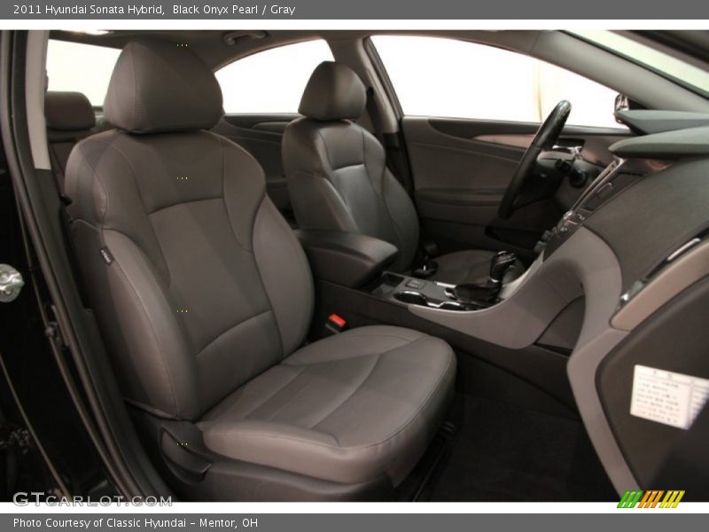 Black Onyx Pearl / Gray 2011 Hyundai Sonata Hybrid