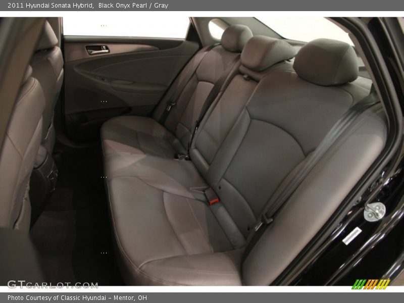 Black Onyx Pearl / Gray 2011 Hyundai Sonata Hybrid