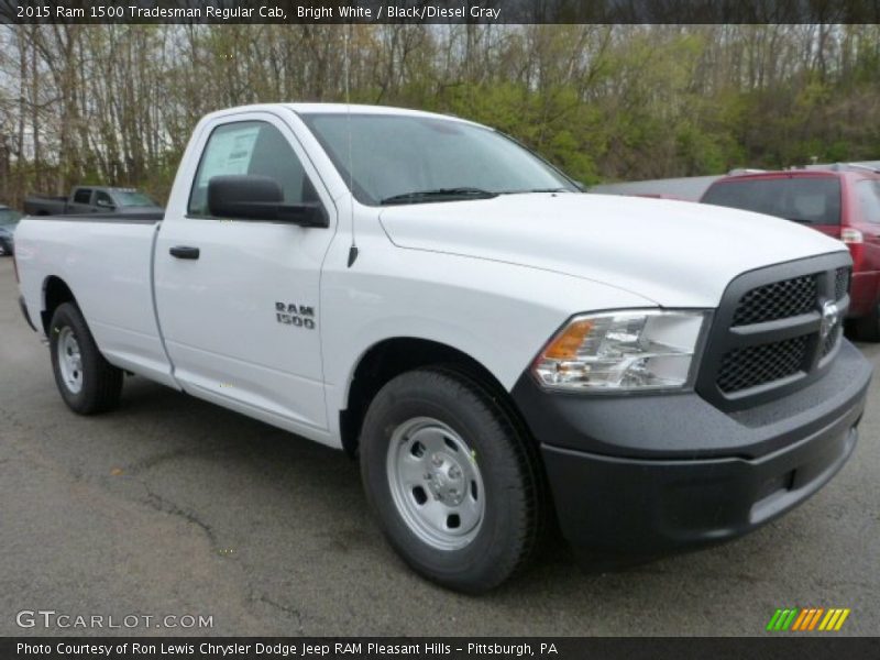 Bright White / Black/Diesel Gray 2015 Ram 1500 Tradesman Regular Cab