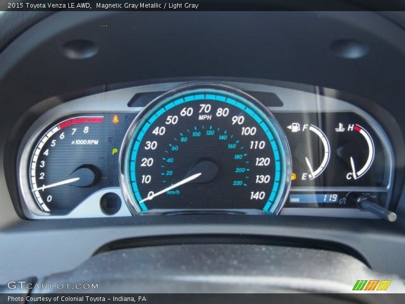 Magnetic Gray Metallic / Light Gray 2015 Toyota Venza LE AWD