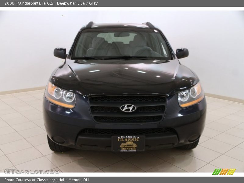 Deepwater Blue / Gray 2008 Hyundai Santa Fe GLS