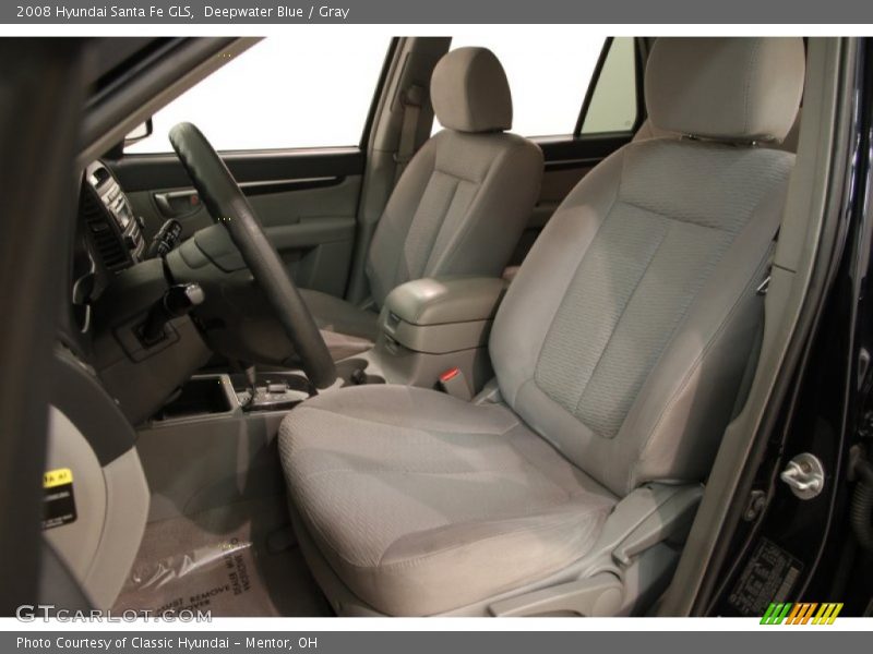 Deepwater Blue / Gray 2008 Hyundai Santa Fe GLS