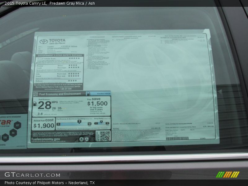Predawn Gray Mica / Ash 2015 Toyota Camry LE