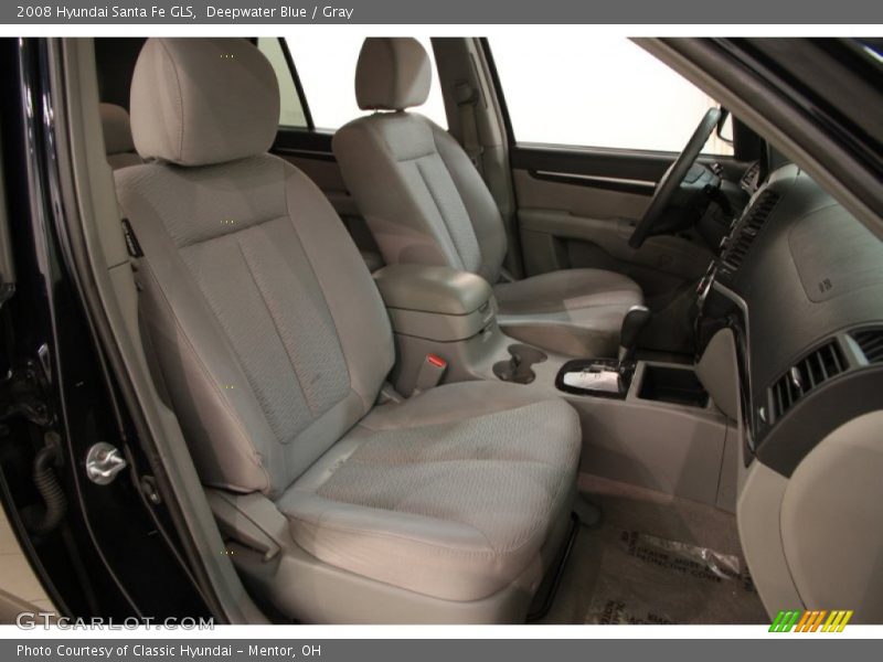 Deepwater Blue / Gray 2008 Hyundai Santa Fe GLS