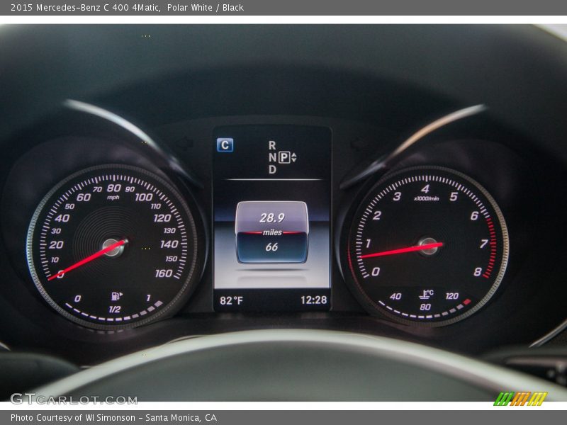Polar White / Black 2015 Mercedes-Benz C 400 4Matic