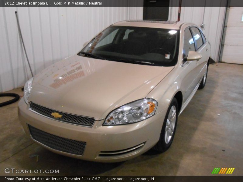 Gold Mist Metallic / Neutral 2012 Chevrolet Impala LT