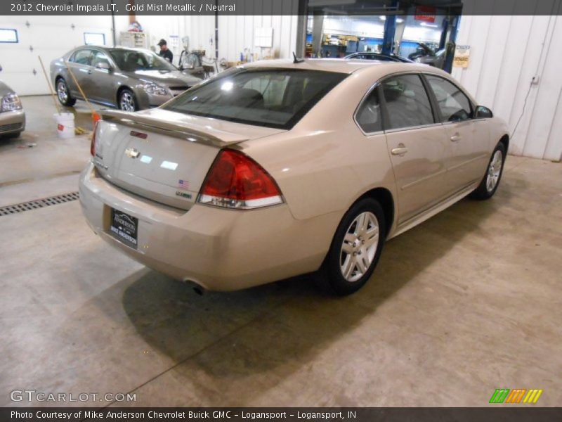 Gold Mist Metallic / Neutral 2012 Chevrolet Impala LT
