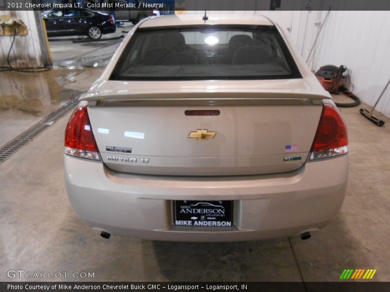 Gold Mist Metallic / Neutral 2012 Chevrolet Impala LT