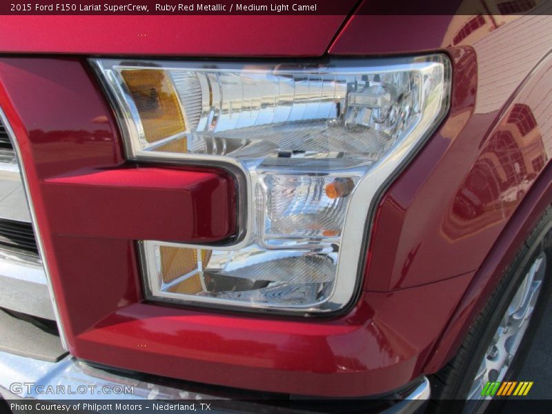 Ruby Red Metallic / Medium Light Camel 2015 Ford F150 Lariat SuperCrew