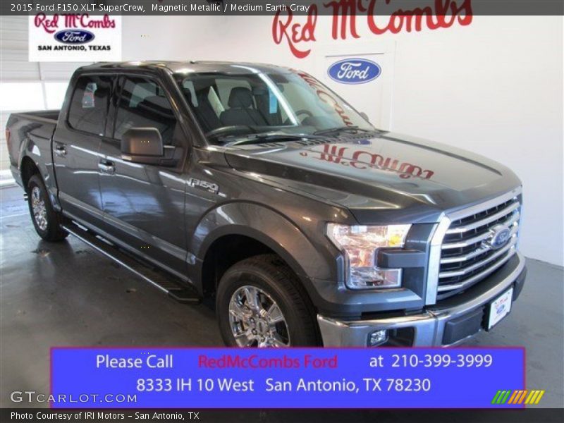 Magnetic Metallic / Medium Earth Gray 2015 Ford F150 XLT SuperCrew