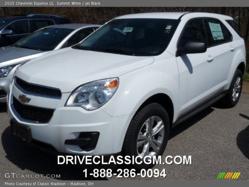 Summit White / Jet Black 2015 Chevrolet Equinox LS