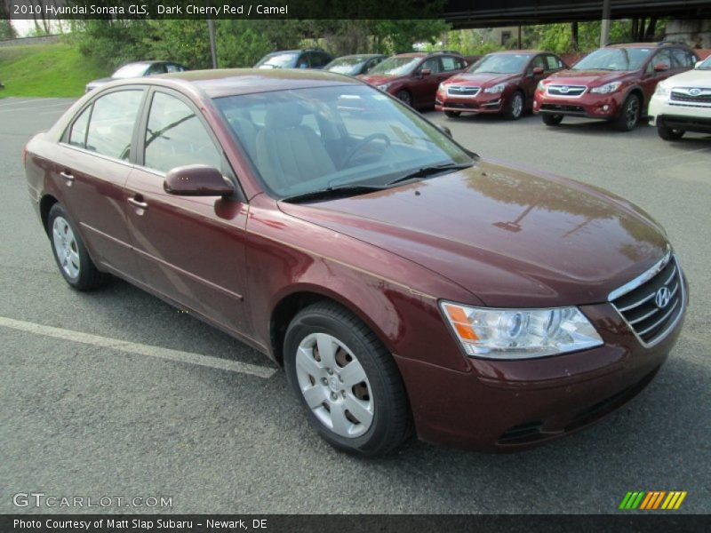 Dark Cherry Red / Camel 2010 Hyundai Sonata GLS