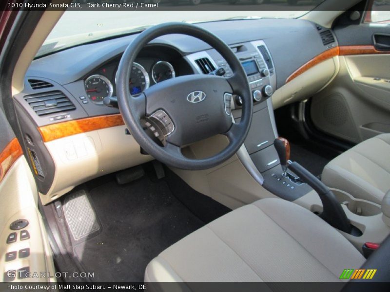 Dark Cherry Red / Camel 2010 Hyundai Sonata GLS