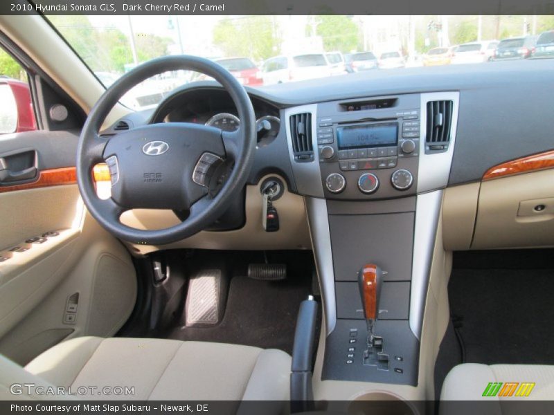 Dark Cherry Red / Camel 2010 Hyundai Sonata GLS