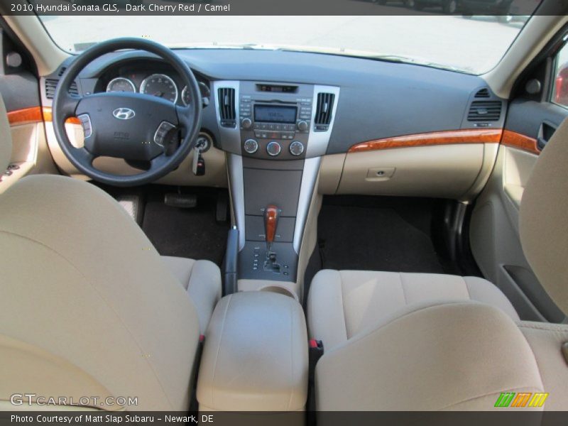 Dark Cherry Red / Camel 2010 Hyundai Sonata GLS