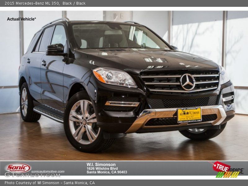 Black / Black 2015 Mercedes-Benz ML 350