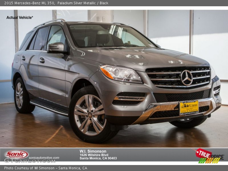 Paladium Silver Metallic / Black 2015 Mercedes-Benz ML 350