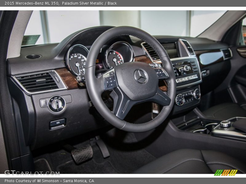 Paladium Silver Metallic / Black 2015 Mercedes-Benz ML 350