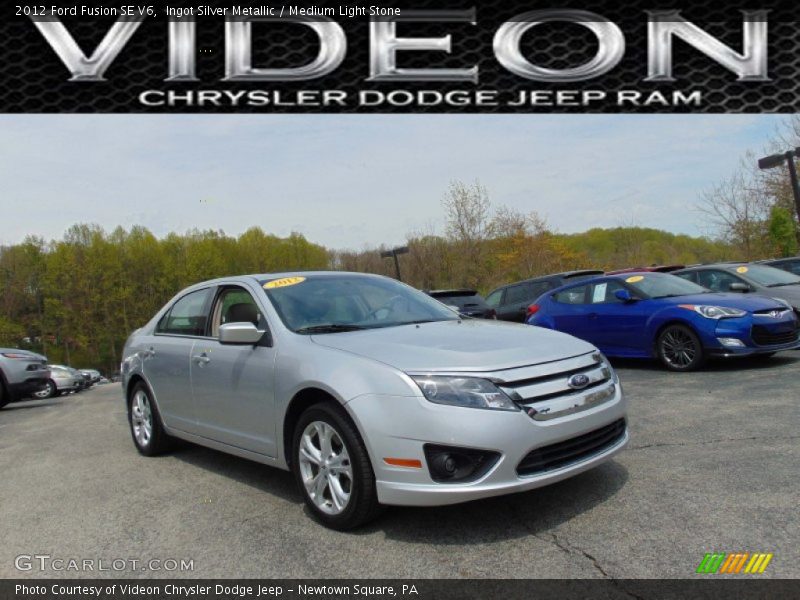 Ingot Silver Metallic / Medium Light Stone 2012 Ford Fusion SE V6