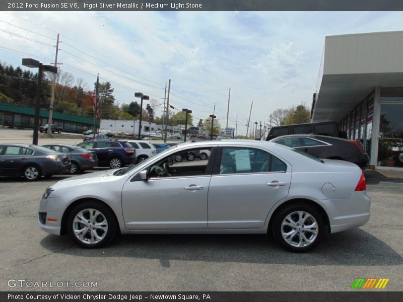 Ingot Silver Metallic / Medium Light Stone 2012 Ford Fusion SE V6