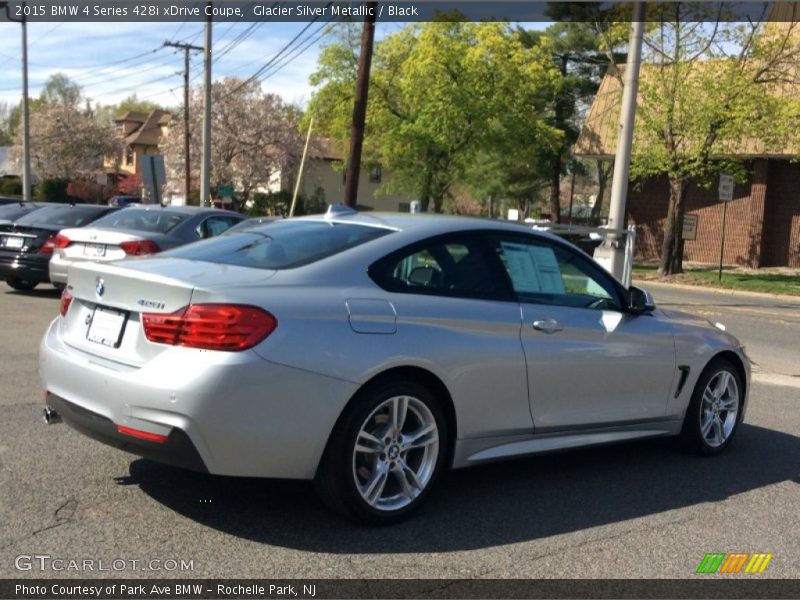 Glacier Silver Metallic / Black 2015 BMW 4 Series 428i xDrive Coupe