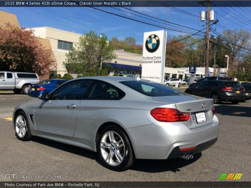 Glacier Silver Metallic / Black 2015 BMW 4 Series 428i xDrive Coupe