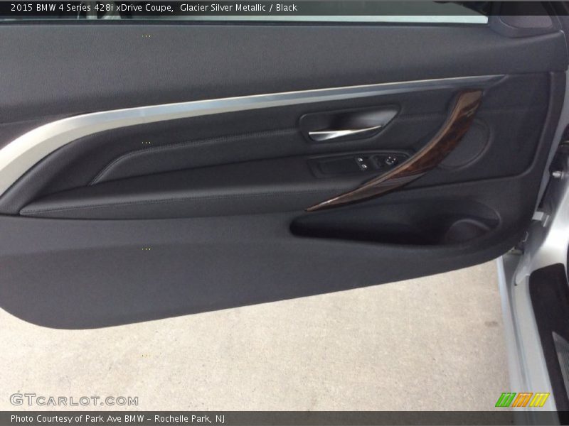 Glacier Silver Metallic / Black 2015 BMW 4 Series 428i xDrive Coupe
