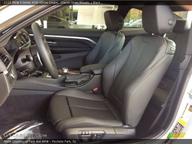 Glacier Silver Metallic / Black 2015 BMW 4 Series 428i xDrive Coupe