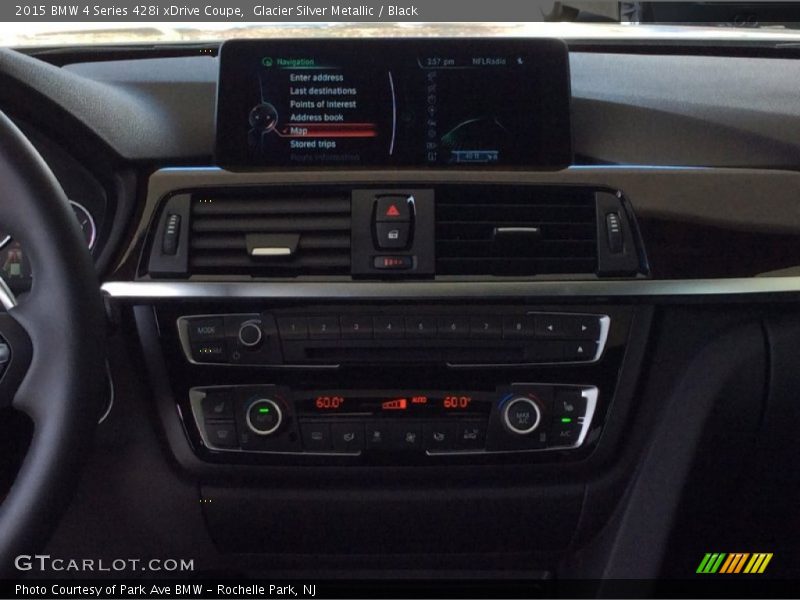Glacier Silver Metallic / Black 2015 BMW 4 Series 428i xDrive Coupe