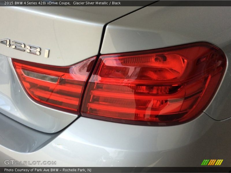Glacier Silver Metallic / Black 2015 BMW 4 Series 428i xDrive Coupe