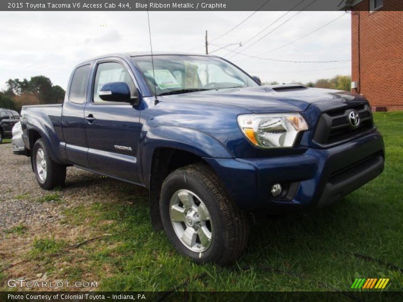 Blue Ribbon Metallic / Graphite 2015 Toyota Tacoma V6 Access Cab 4x4