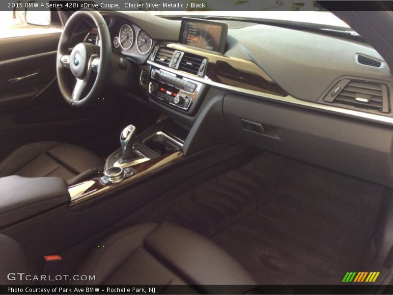 Glacier Silver Metallic / Black 2015 BMW 4 Series 428i xDrive Coupe